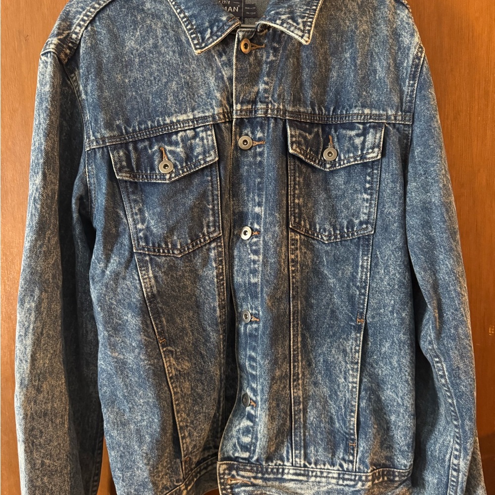 Topman Denim Jacket Blue Retro Style